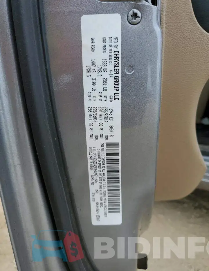 2C4RDGBG4ER355247 Photo# 14