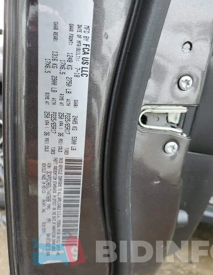 3C4PDCAB3JT447608 Photo# 13