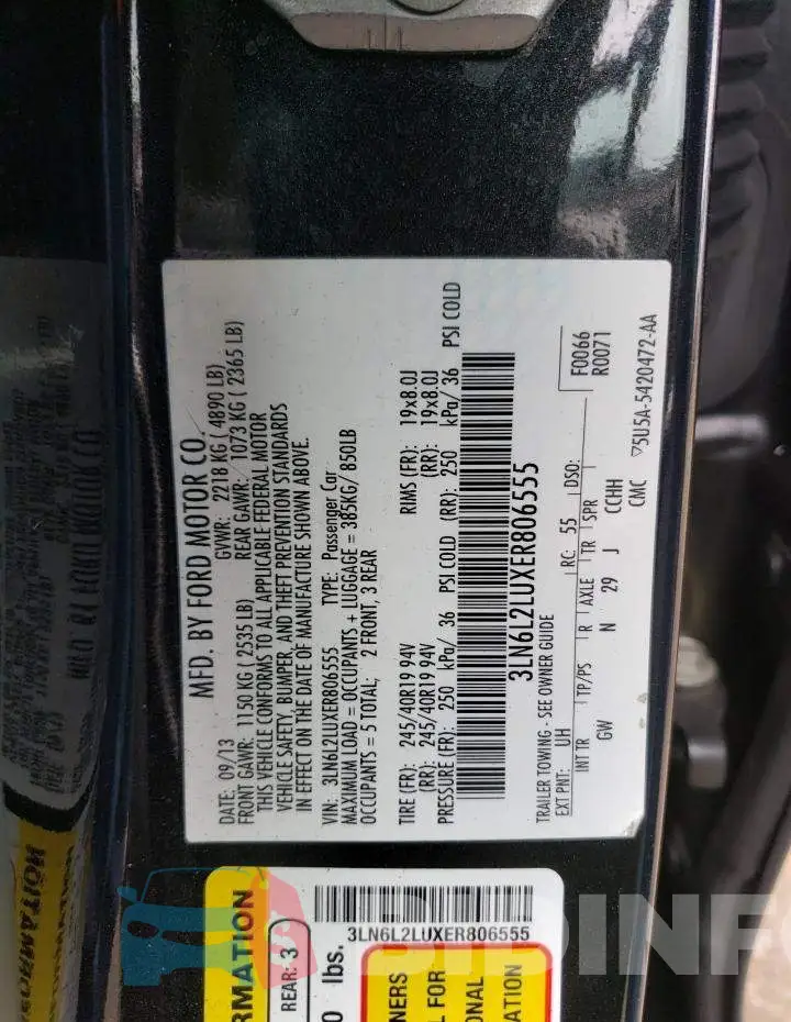 3LN6L2LUXER806555 Photo# 13