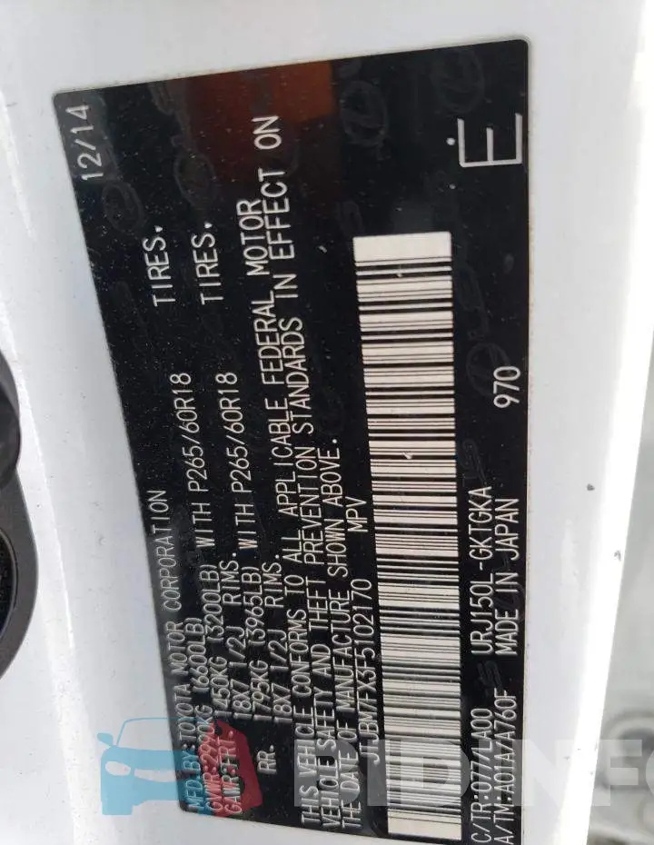 JTJBM7FX3F5102170 Photo# 14