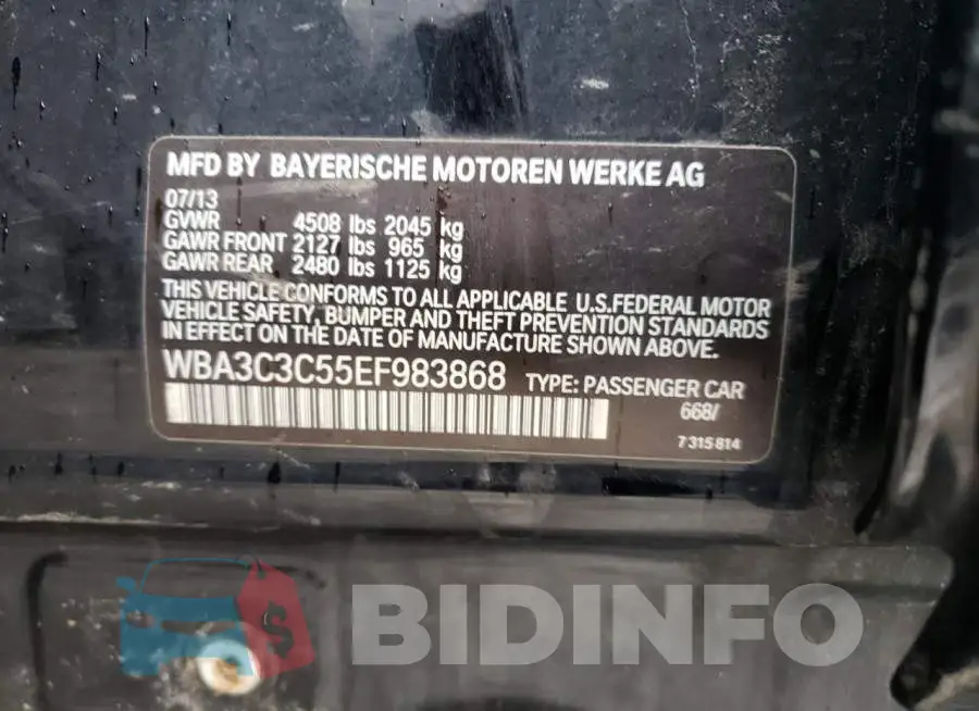 WBA3C3C55EF983868 Photo# 12