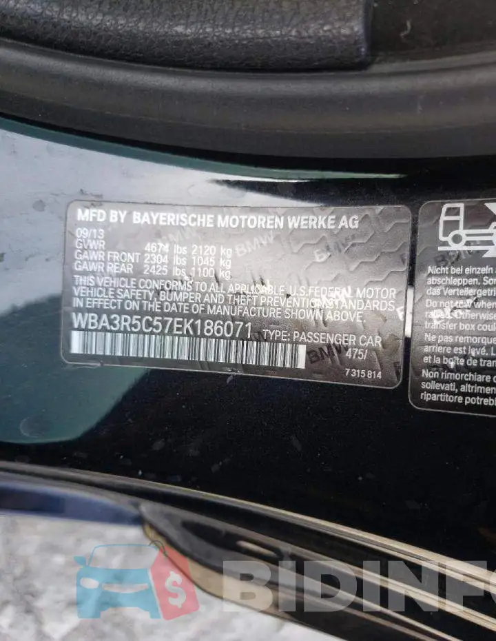 WBA3R5C57EK186071 Photo# 12