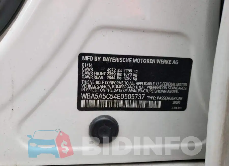 WBA5A5C54ED505737 Photo# 12