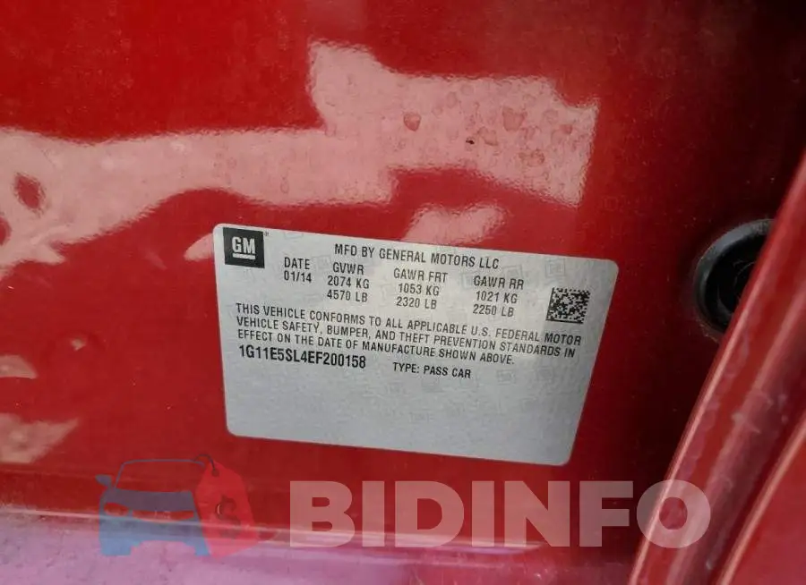 1G11E5SL4EF200158 Photo# 12