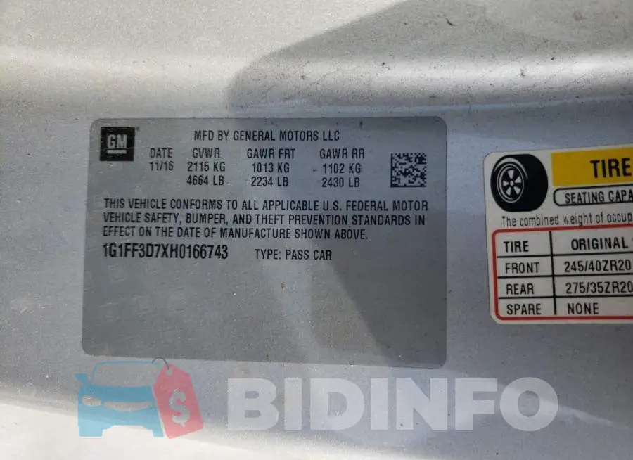1G1FF3D7XH0166743 Photo# 12