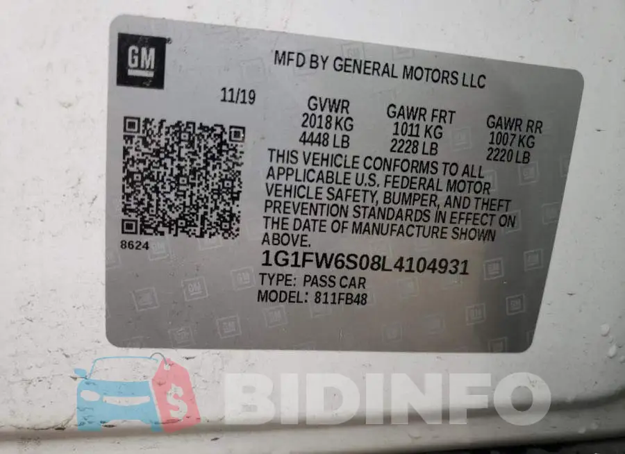 1G1FW6S08L4104931 Photo# 12