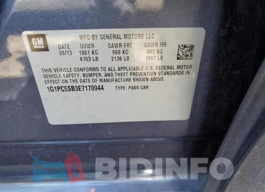 1G1PC5SB3E7170944 Photo# 12