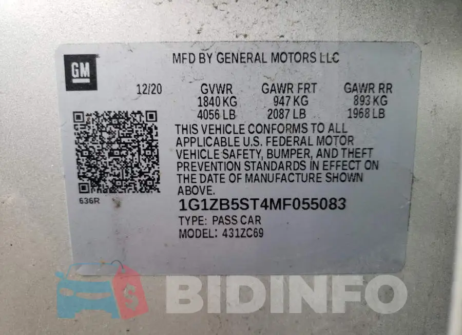 1G1ZB5ST4MF055083 Photo# 12