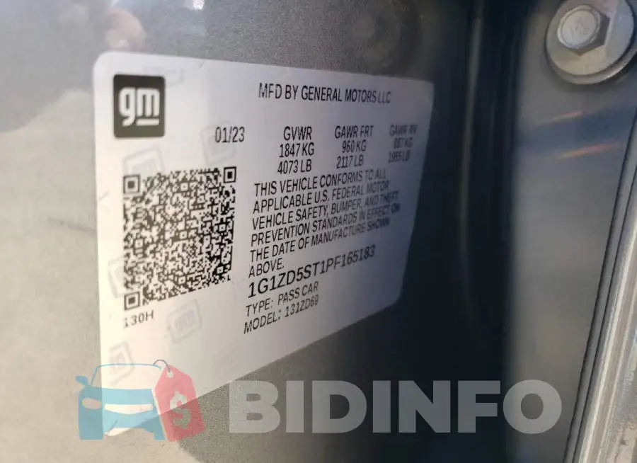 1G1ZD5ST1PF165183 Photo# 12