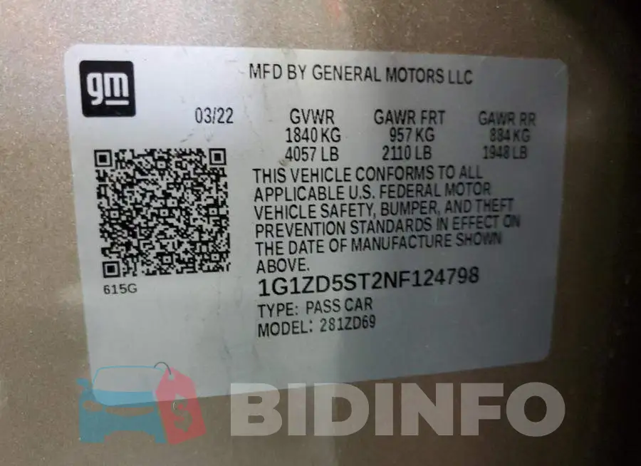 1G1ZD5ST2NF124798 Photo# 12