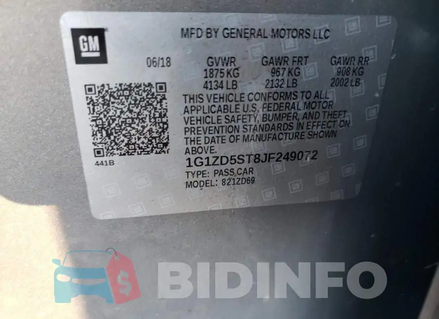 1G1ZD5ST8JF249072 Photo# 12