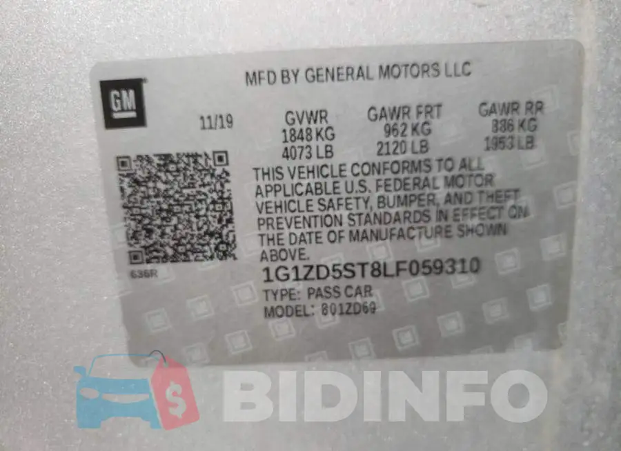 1G1ZD5ST8LF059310 Photo# 12