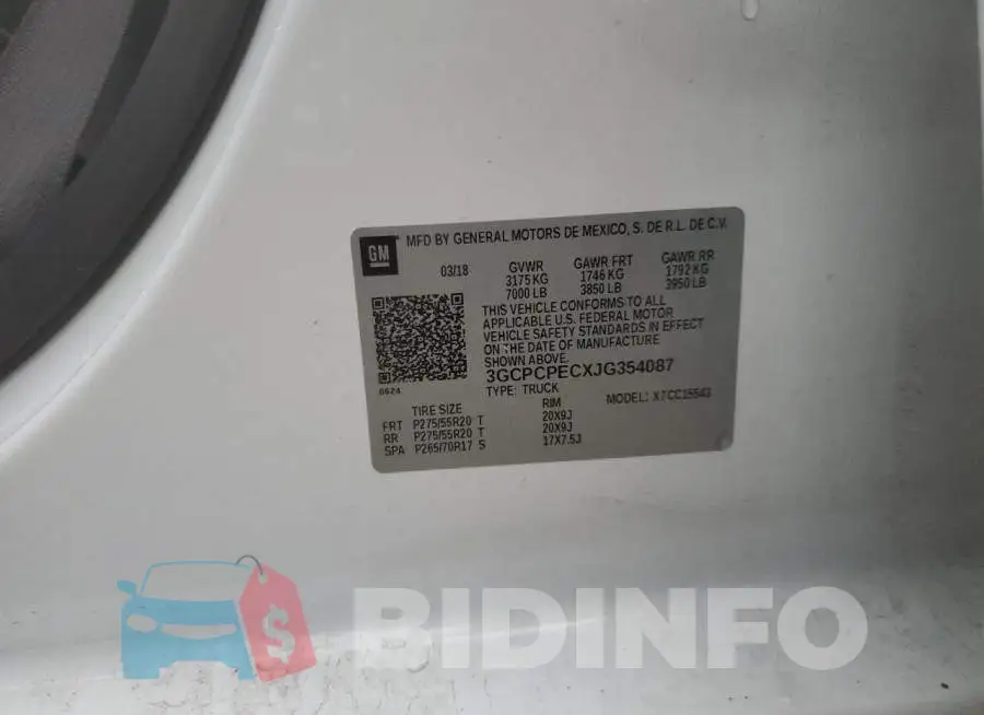 3GCPCPECXJG354087 Photo# 12