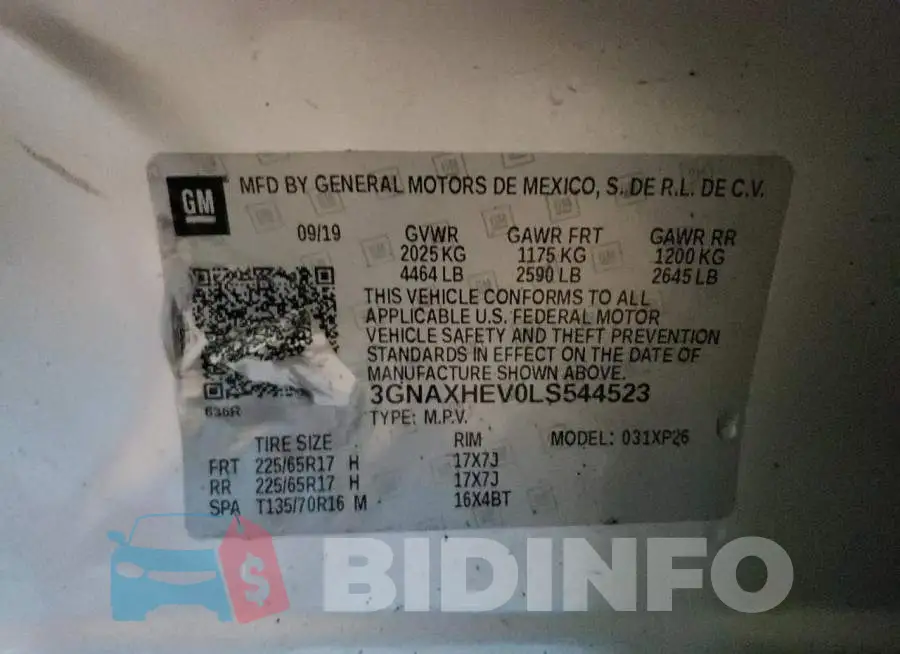 3GNAXHEV0LS544523 Photo# 12