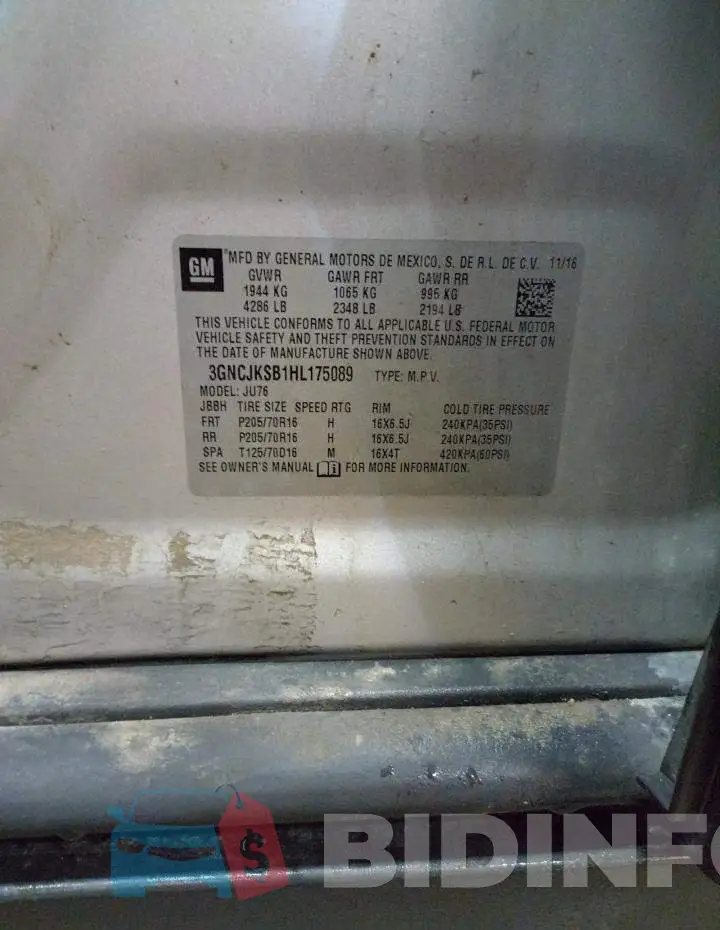 3GNCJKSB1HL175089 Photo# 13