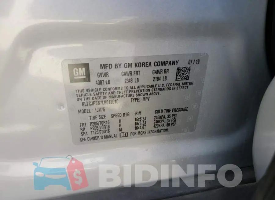KL7CJPSB7LB012010 Photo# 12