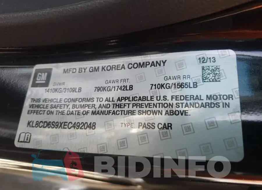 KL8CD6S9XEC492048 Photo# 12