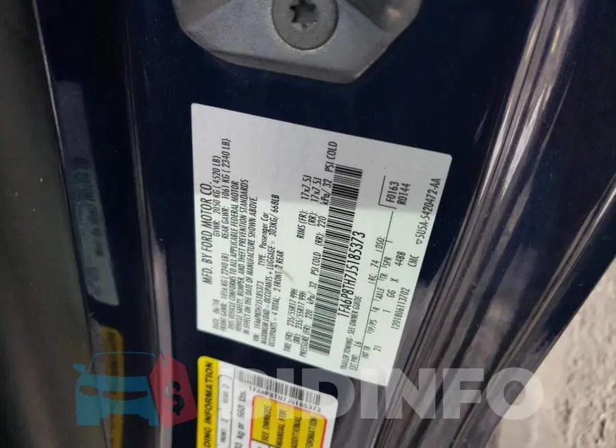 1FA6P8TH7J5185373 Photo# 12