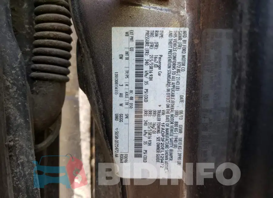 1FADP3F20EL129472 Photo# 10
