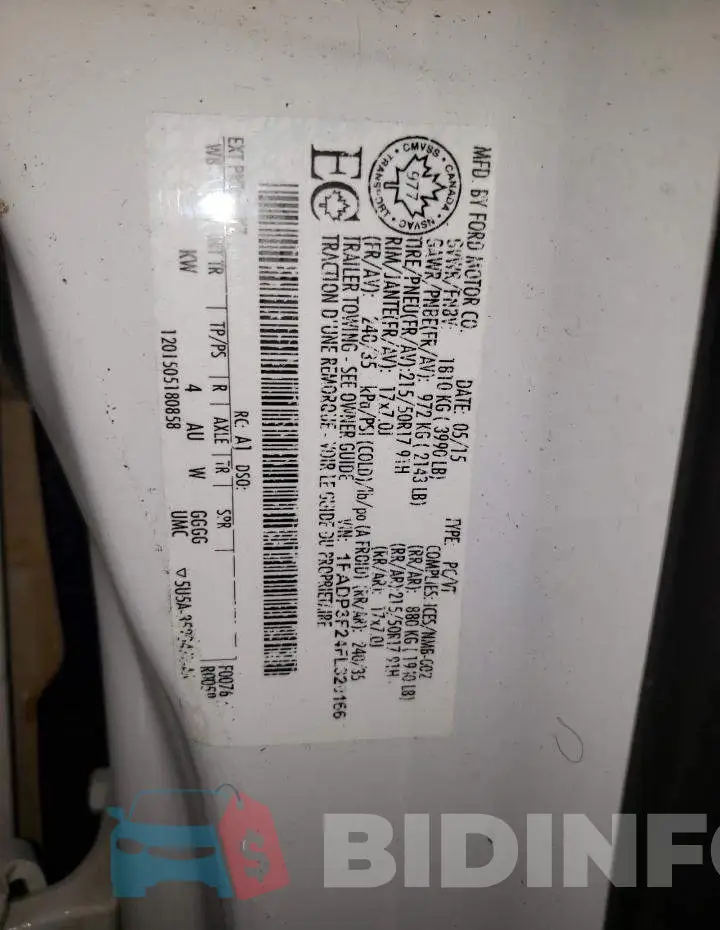 1FADP3F24FL320166 Photo# 12