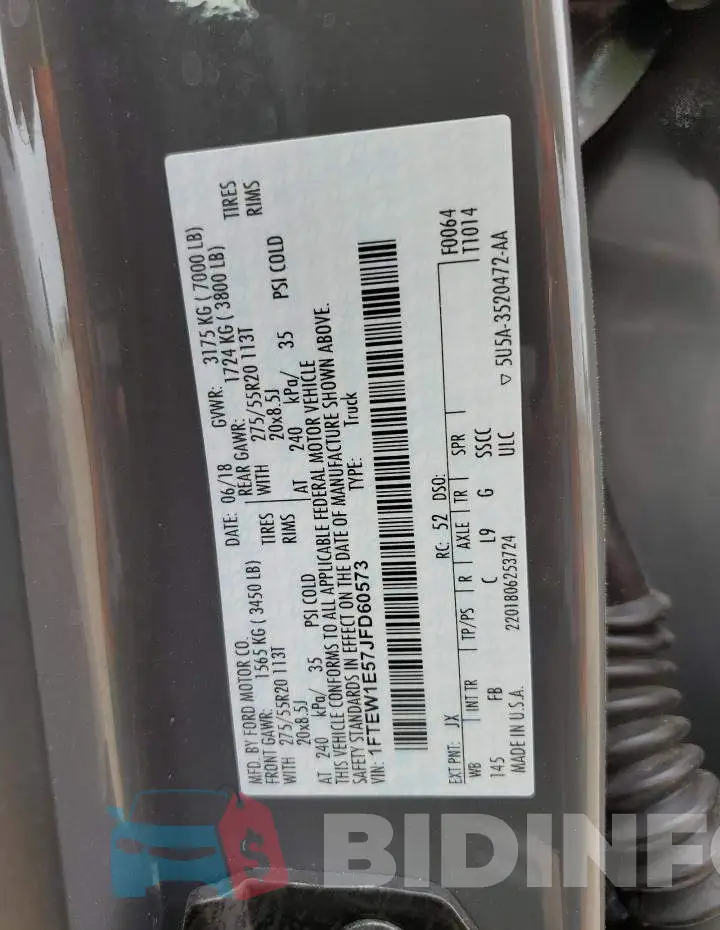 1FTEW1E57JFD60573 Photo# 13