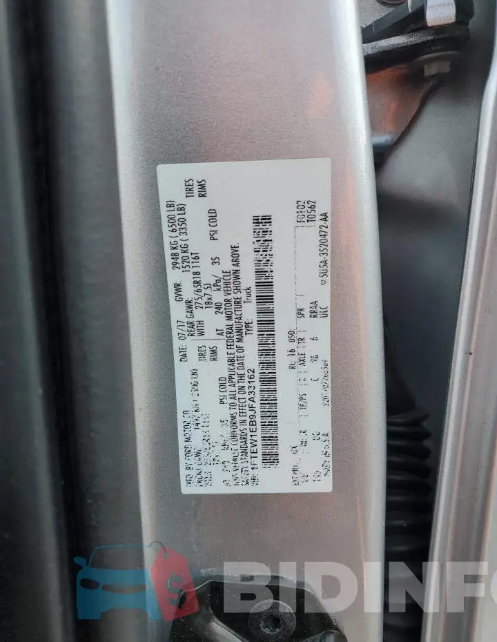 1FTEW1EB9JFA33162 Photo# 12