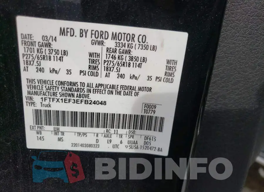 1FTFX1EF3EFB24048 Photo# 12