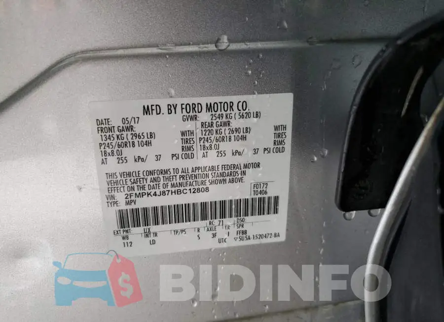 2FMPK4J87HBC12808 Photo# 14
