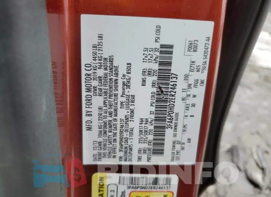 3FA6P0HD2ER246137 Photo# 12