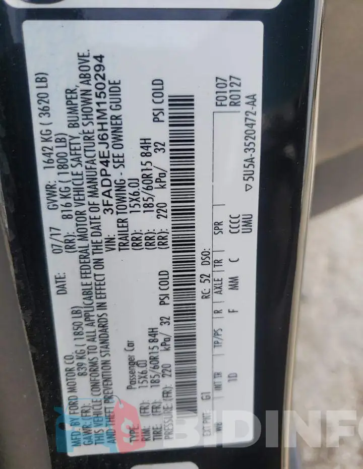 3FADP4EJ6HM150294 Photo# 12
