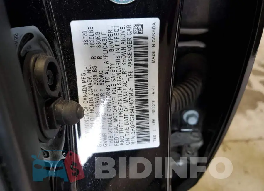 2HGFC2F64LH578435 Photo# 13