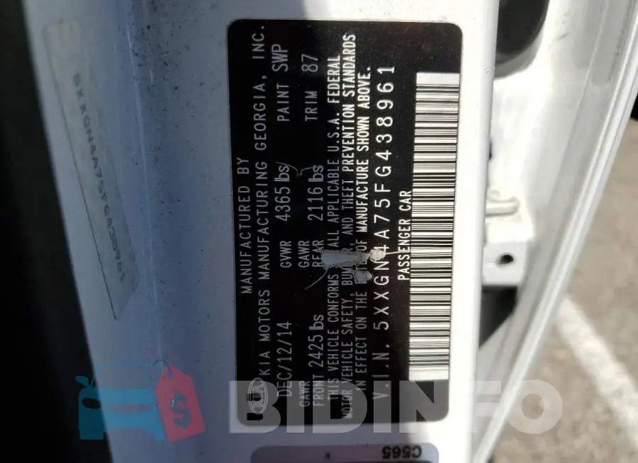 5XXGN4A75FG438961 Photo# 12