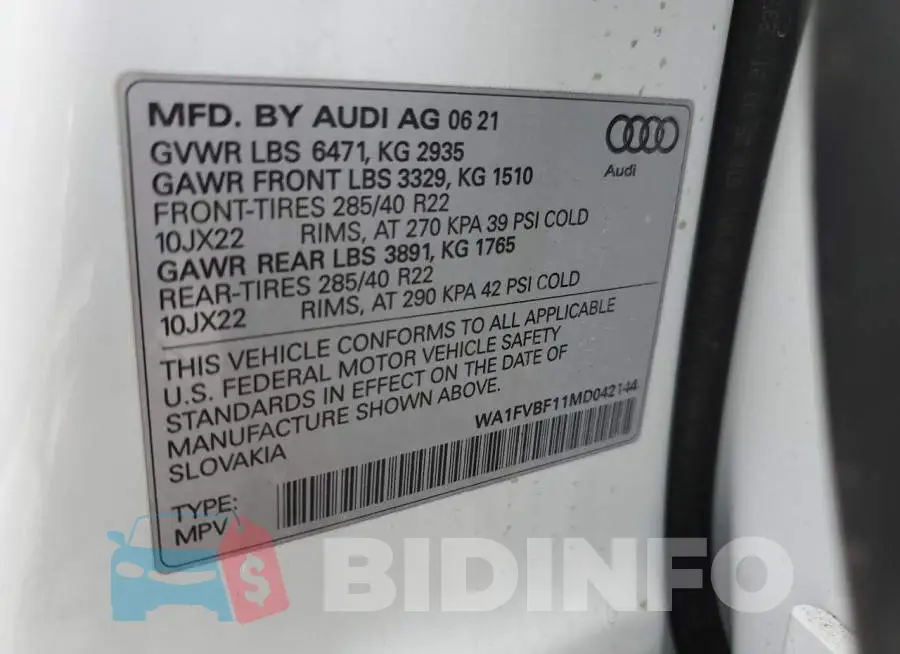 WA1FVBF11MD042144 Photo# 13