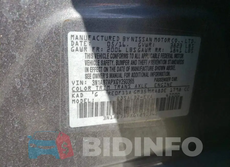 3N1AB7APXGY290365 Photo# 12