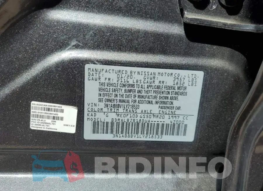 3N1AB8BV1LY218533 Photo# 12