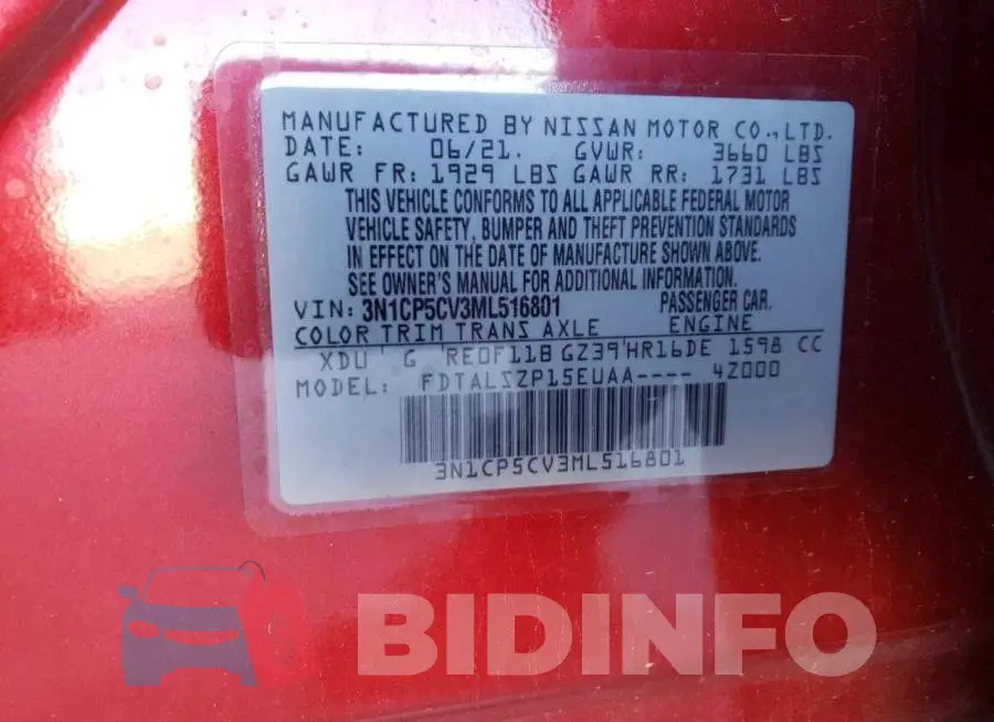 3N1CP5CV3ML516801 Photo# 12