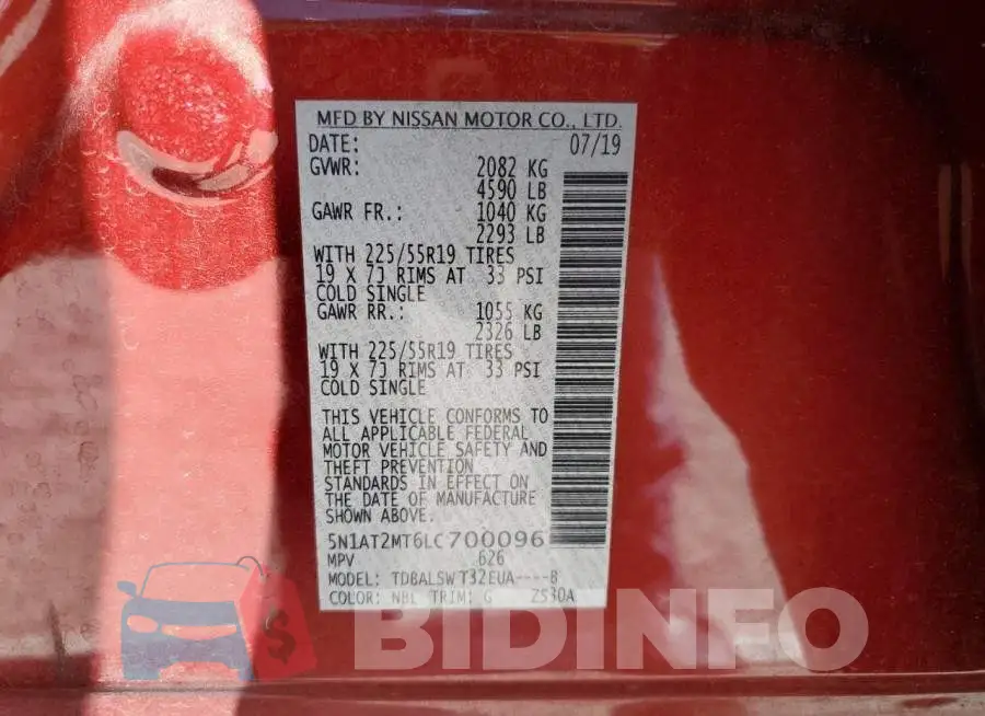 5N1AT2MT6LC700096 Photo# 12