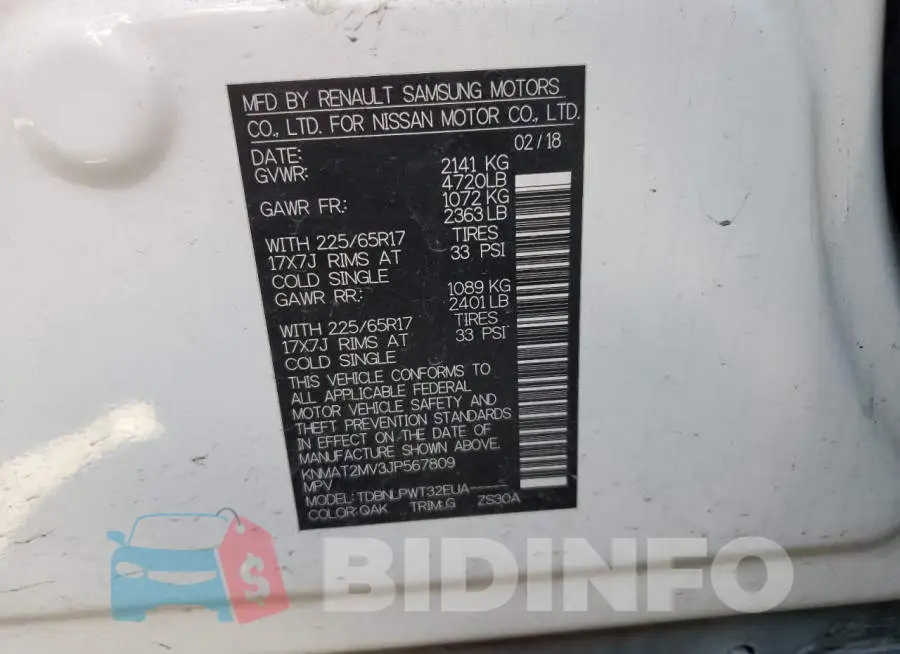 KNMAT2MV3JP567809 Photo# 13