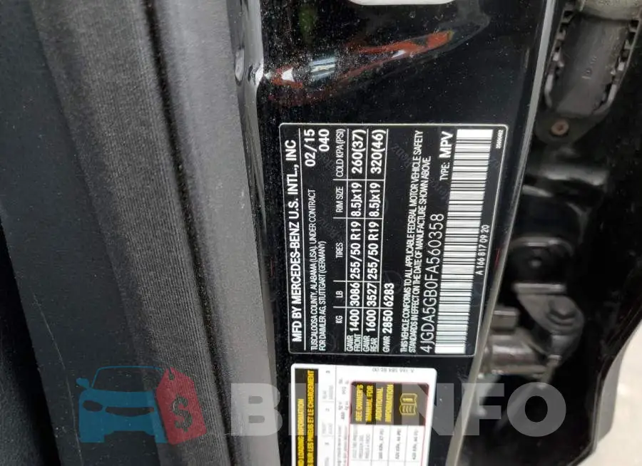 4JGDA5GB0FA560358 Photo# 13