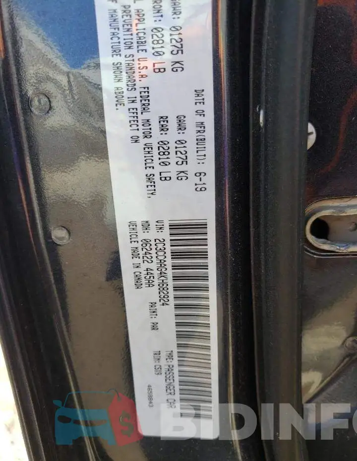 2C3CCAAG4KH682924 Photo# 12