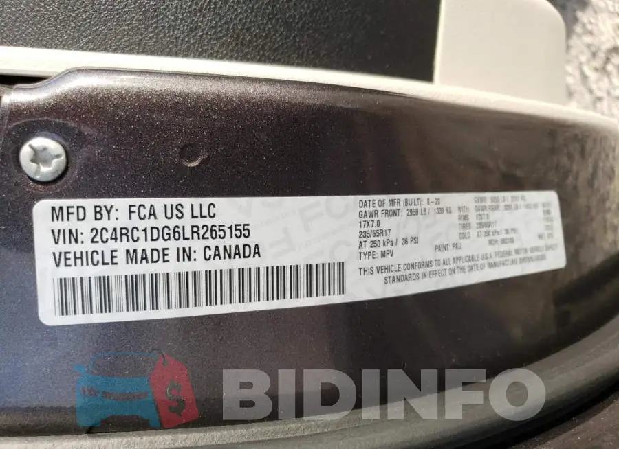 2C4RC1DG6LR265155 Photo# 13
