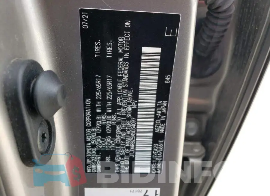JTJDARBZ5M5034097 Photo# 13