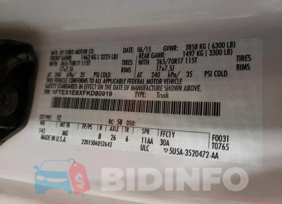 1FTEX1E8XFKD80919 Photo# 10