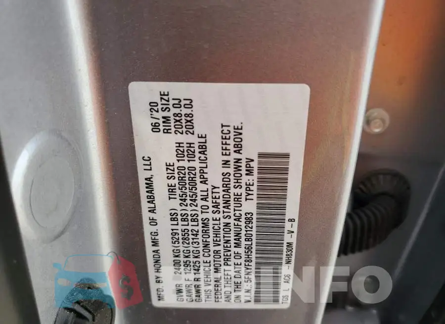 5FNYF8H56LB012983 Photo# 13