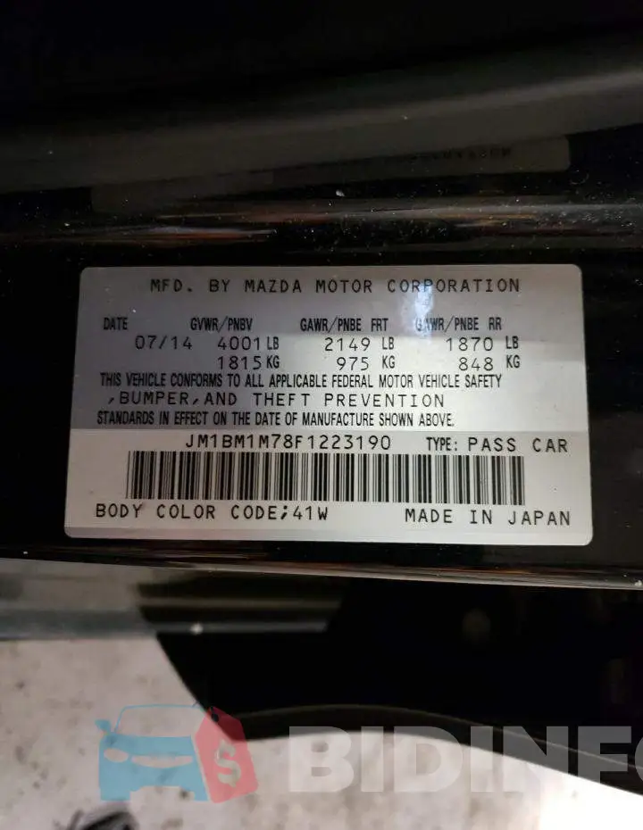 JM1BM1M78F1223190 Photo# 12