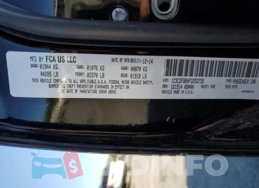 1C3CDFBBXFD252735 Photo# 13