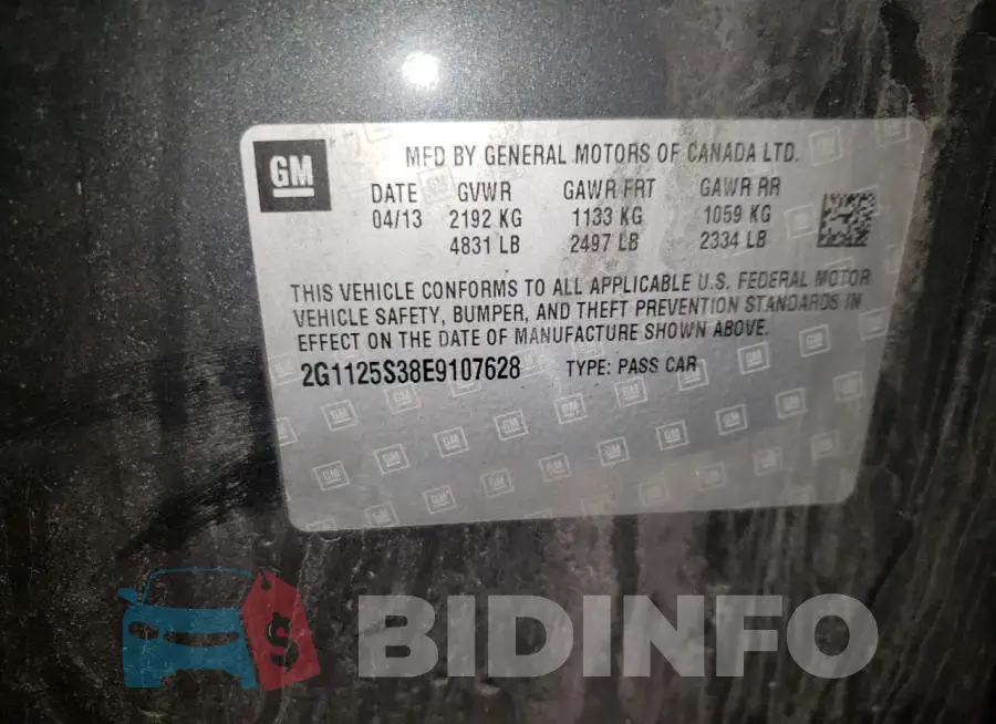 2G1125S38E9107628 Photo# 12