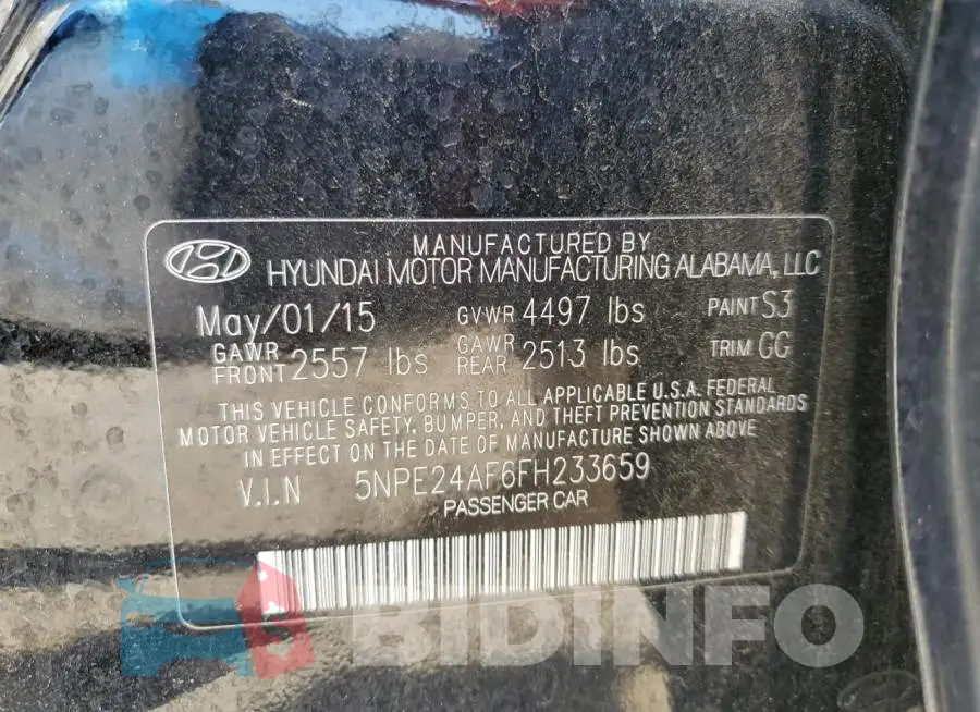 5NPE24AF6FH233659 Photo# 12