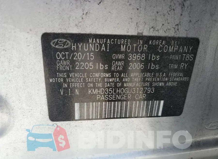 KMHD35LH0GU312793 Photo# 12