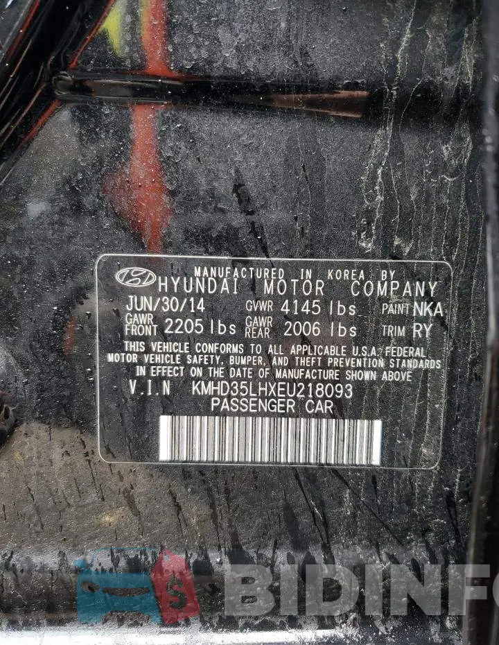 KMHD35LHXEU218093 Photo# 13